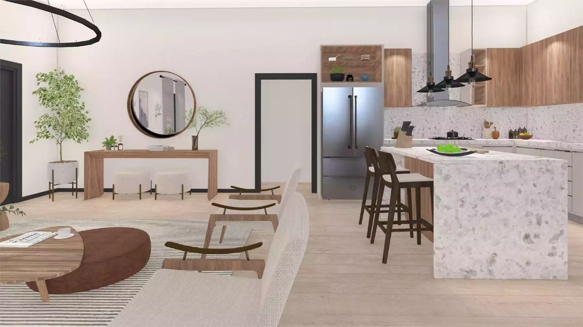 Living Room and Kitchen