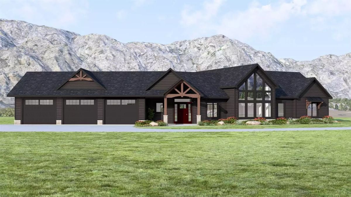 2-Bedroom Aspen Bend Ranch for a Wide Lot with Open-Concept Living (Floor Plan)
