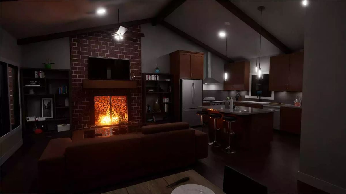 Family Room and Kitchen