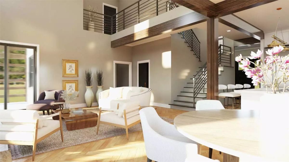 Living Room and Dining Area