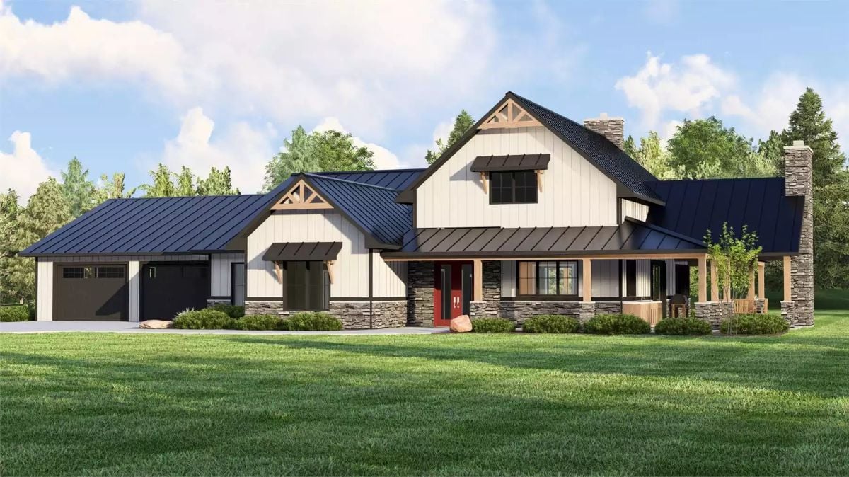 Ranch-Style 2-Bedroom Windward-Bluff with Wraparound Porch and Open-Concept Living (Floor Plan)