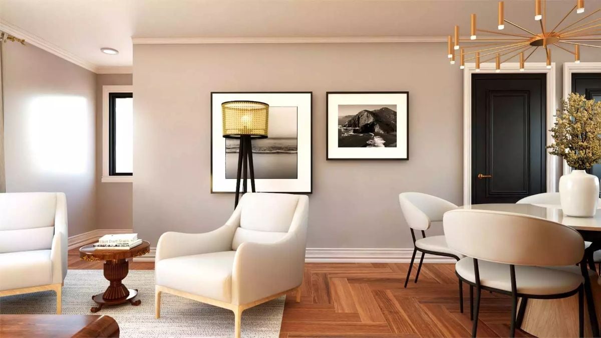 Living Room and Dining Area