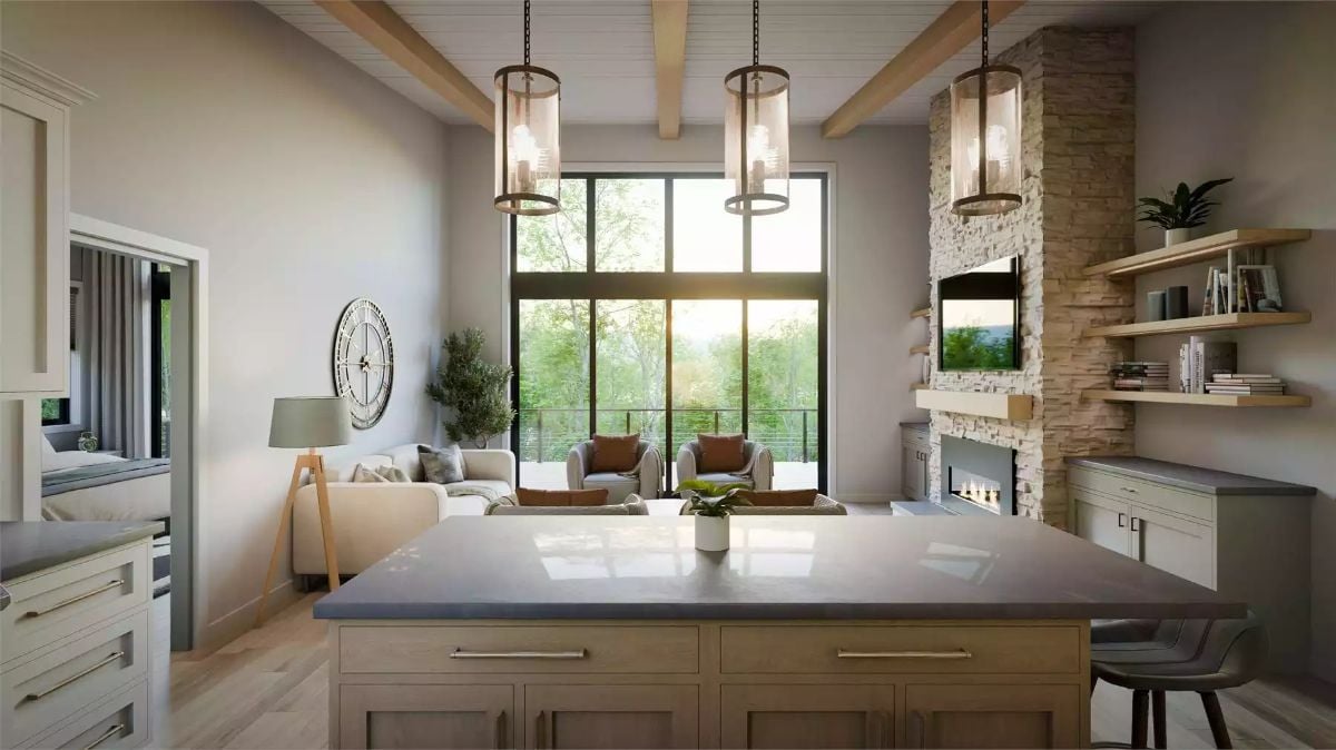 Living Room and Kitchen