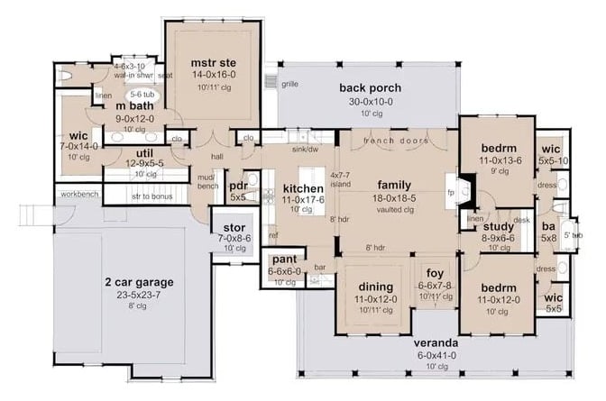 Main Level Floor Plan