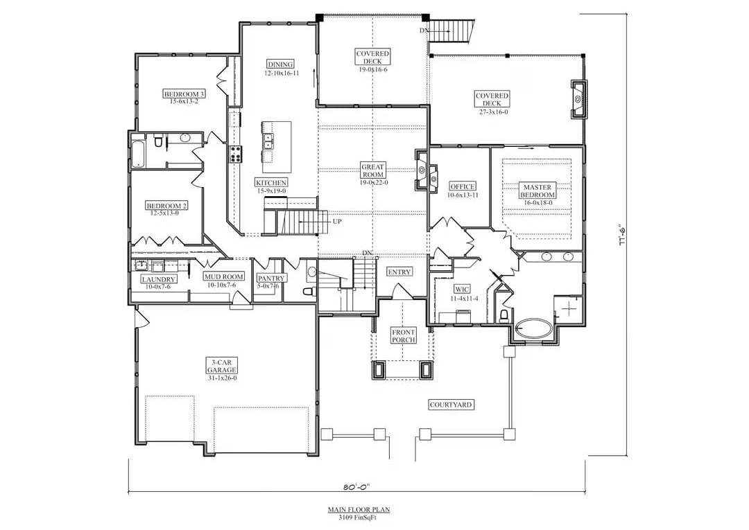 Main Level Floor Plan