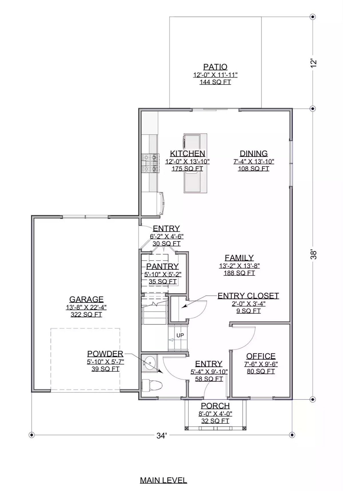 Main Level Floor Plan