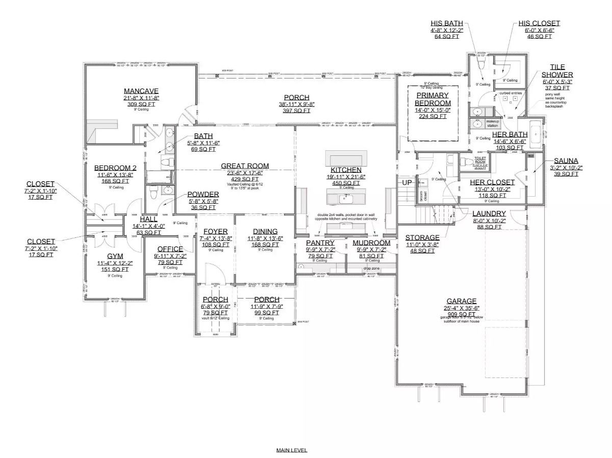 Main Level Floor Plan