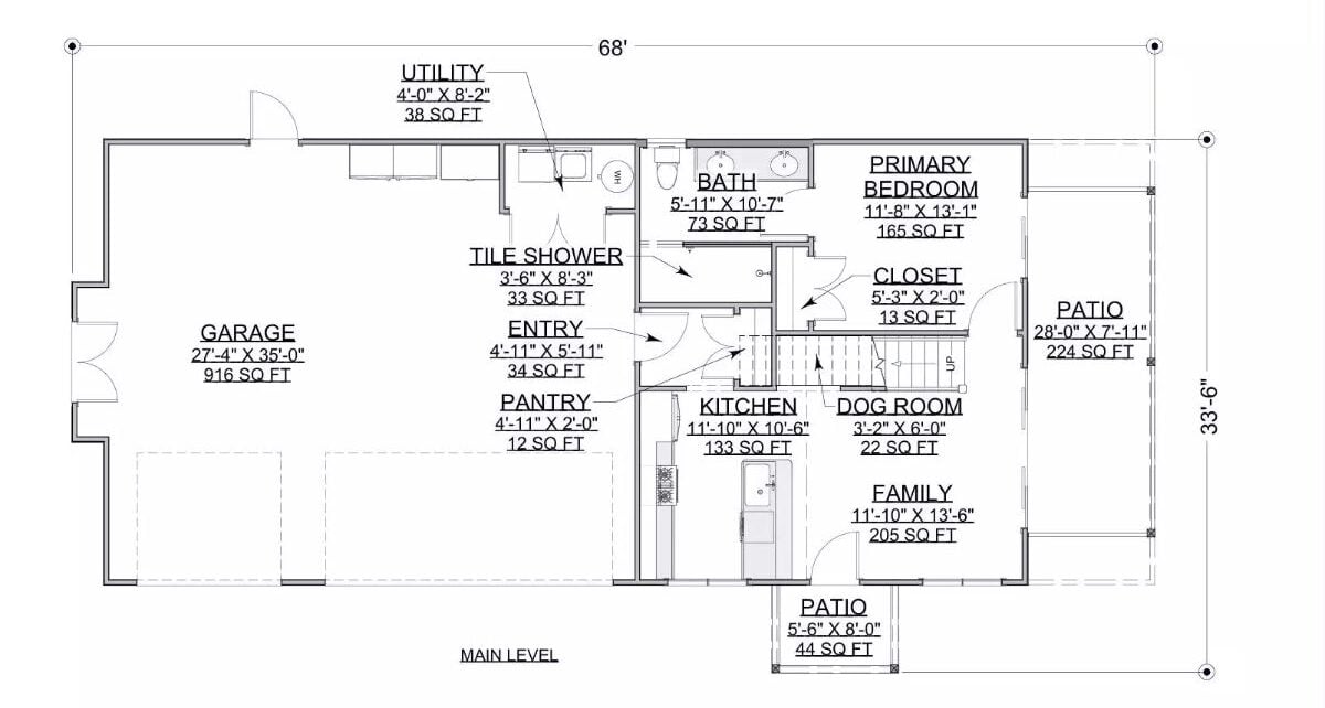 Main Level Floor Plan