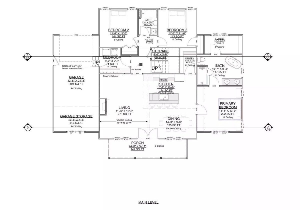 Main Level Floor Plan