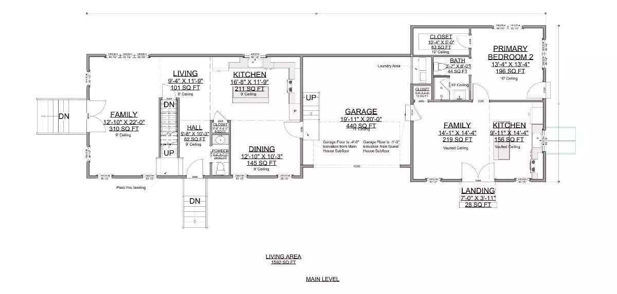Main Level Floor Plan