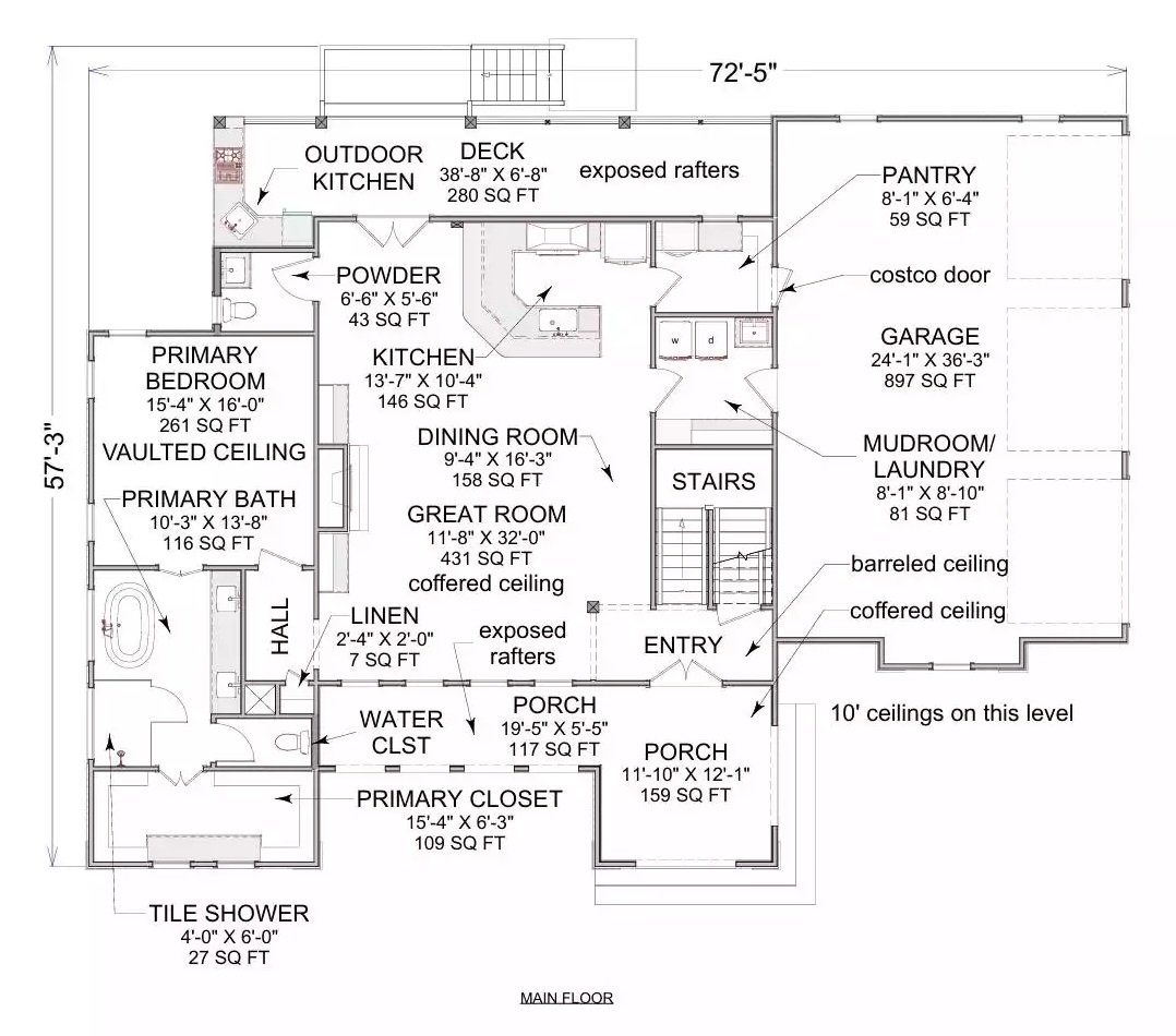 Main Level Floor Plan