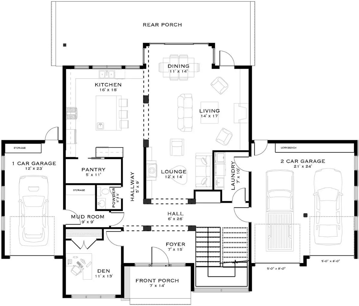 Main Level Floor Plan