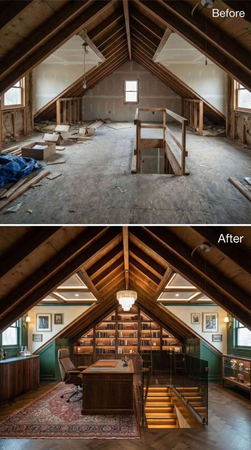 Our Attic Was 600 Square Feet of Wasted Space We Tried to Forget ...