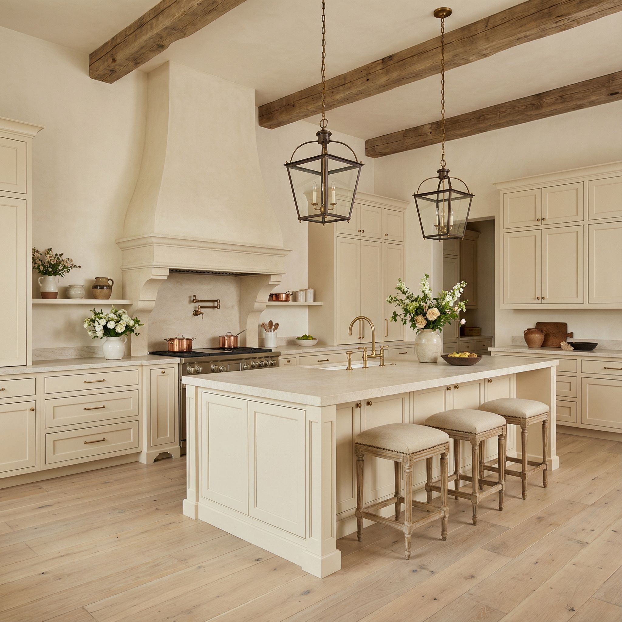 I Love Our French Country Kitchen But the Island is Too Plain. I Uploaded Our Kitchen Photo to AI and Asked It to Create 45 Different Kitchen Islands. These are the Before & After Results