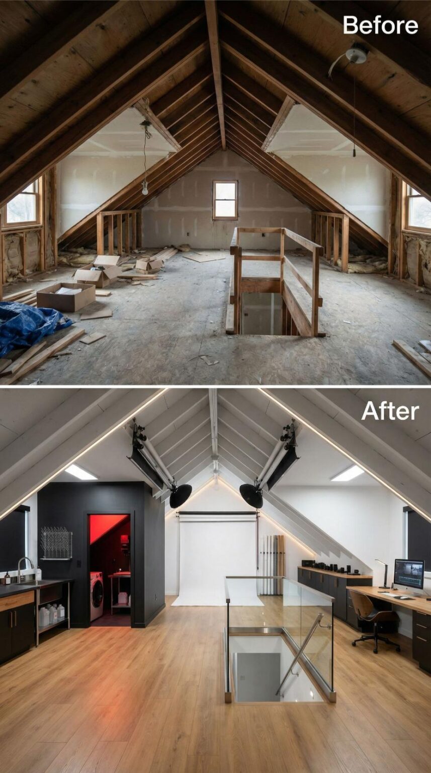 Our Attic Was 600 Square Feet of Wasted Space We Tried to Forget ...