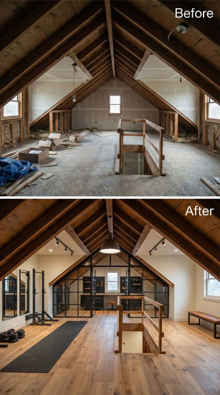 Our Attic Was 600 Square Feet of Wasted Space We Tried to Forget ...