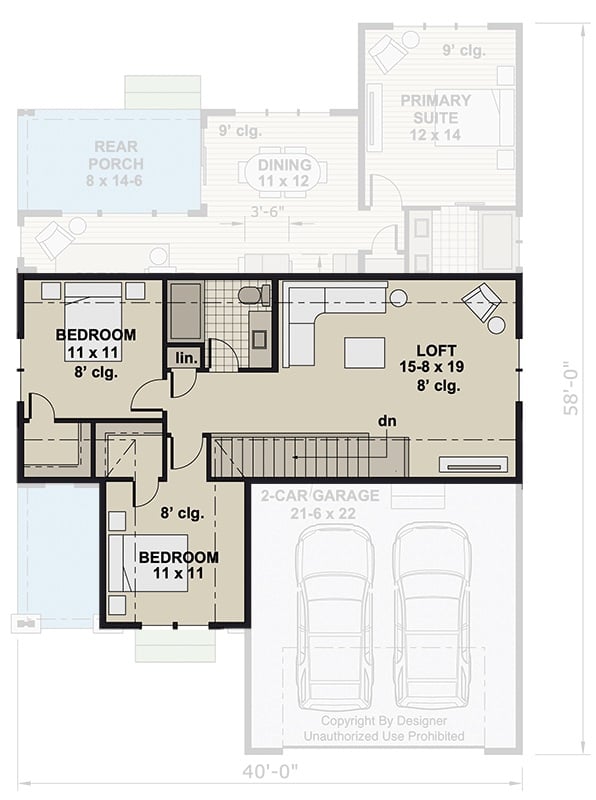 Second Level Floor Plan