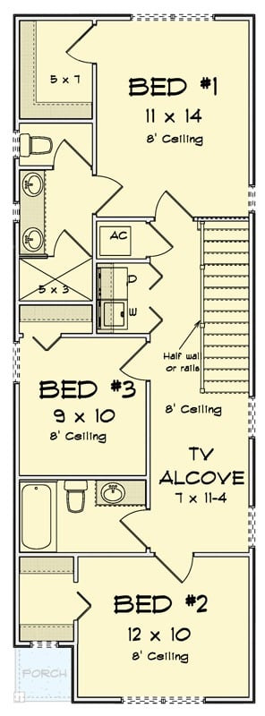 Second Level Floor Plan