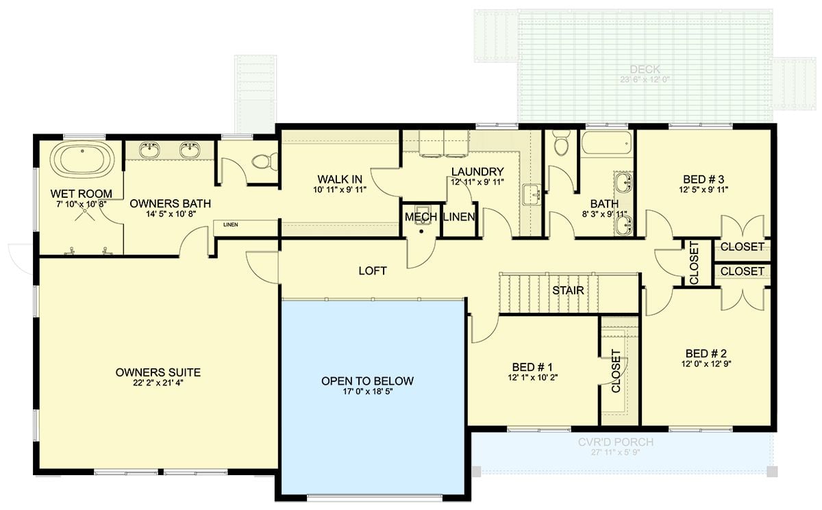 Second Level Floor Plan