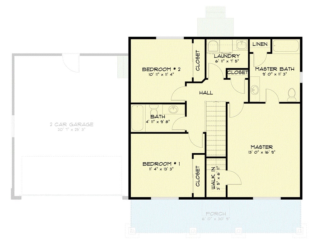 Second Level Floor Plan