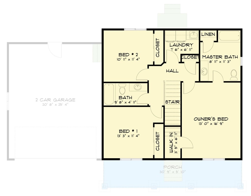 Second Level Floor Plan