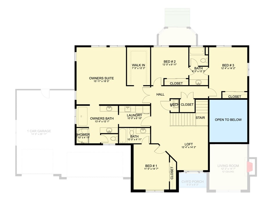 Second Level Floor Plan