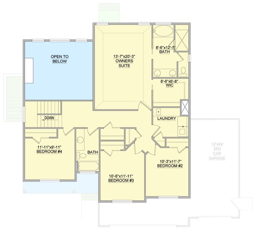 Second Level Floor Plan