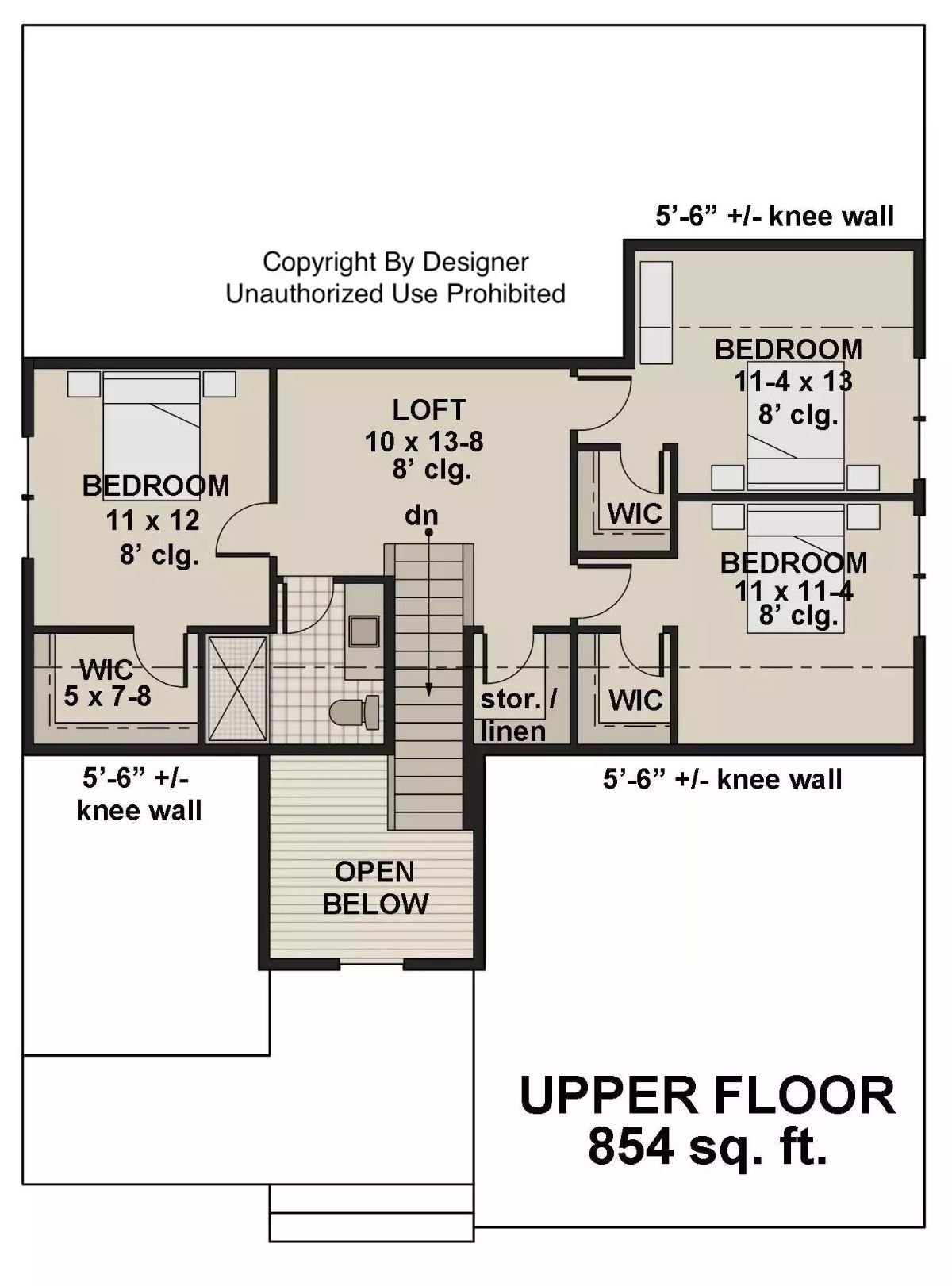 Second Level Floor Plan