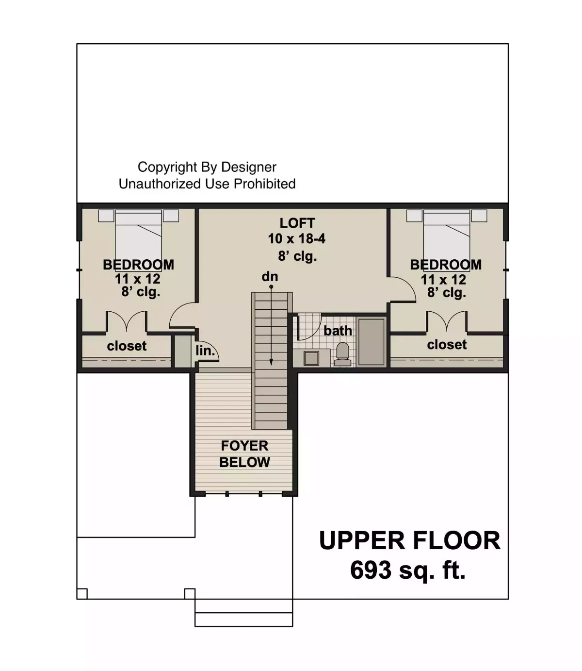 Second Level Floor Plan