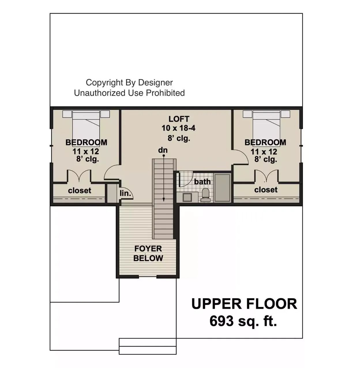 Second Level Floor Plan