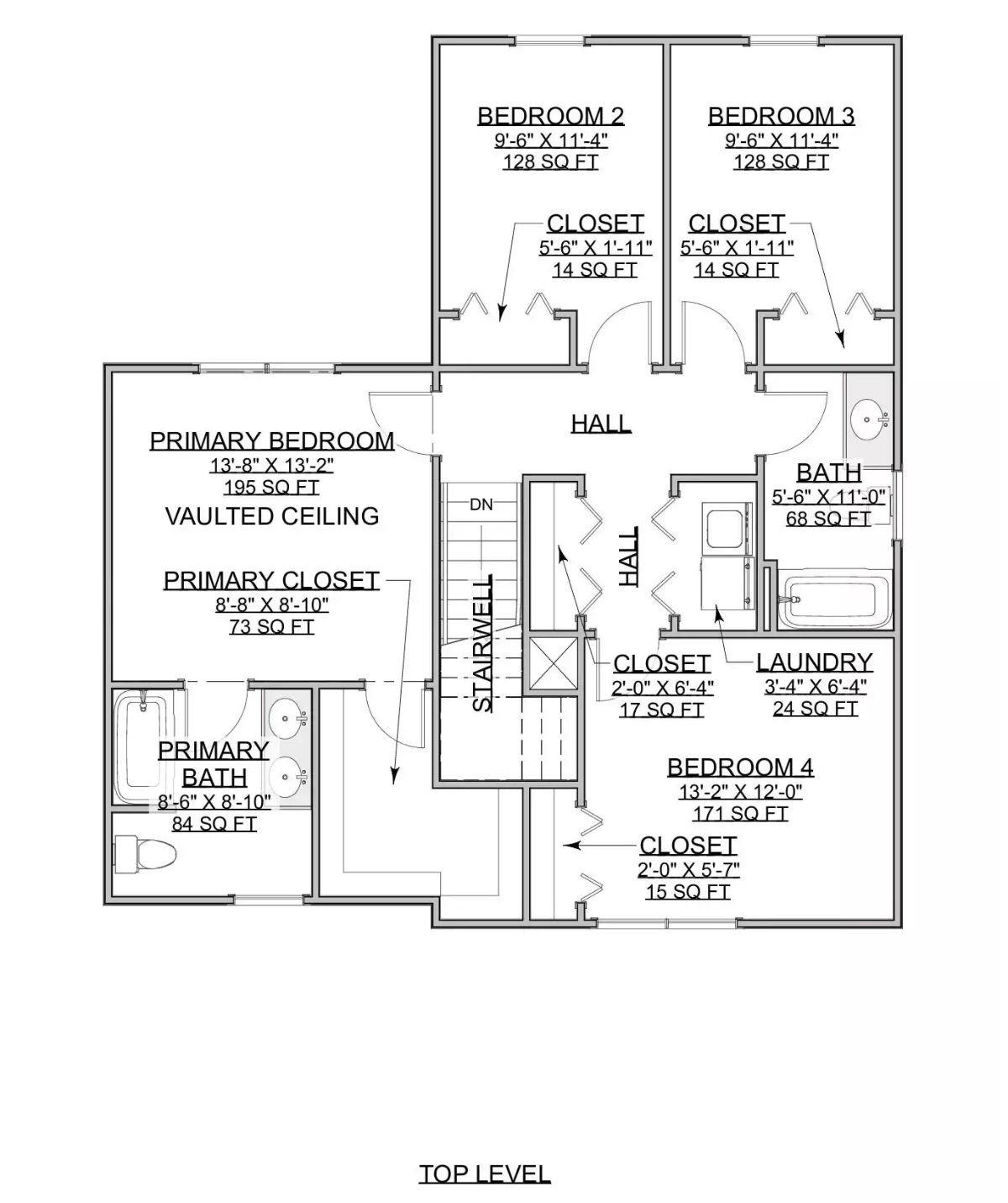 Second Level Floor Plan