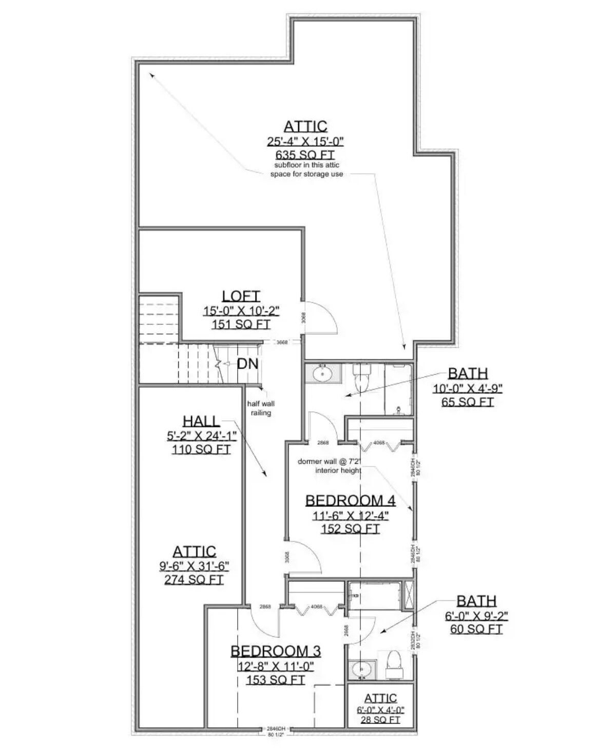 Second Level Floor Plan