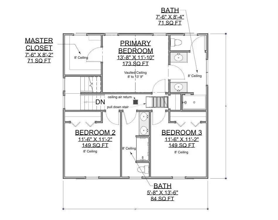 Second Level Floor Plan