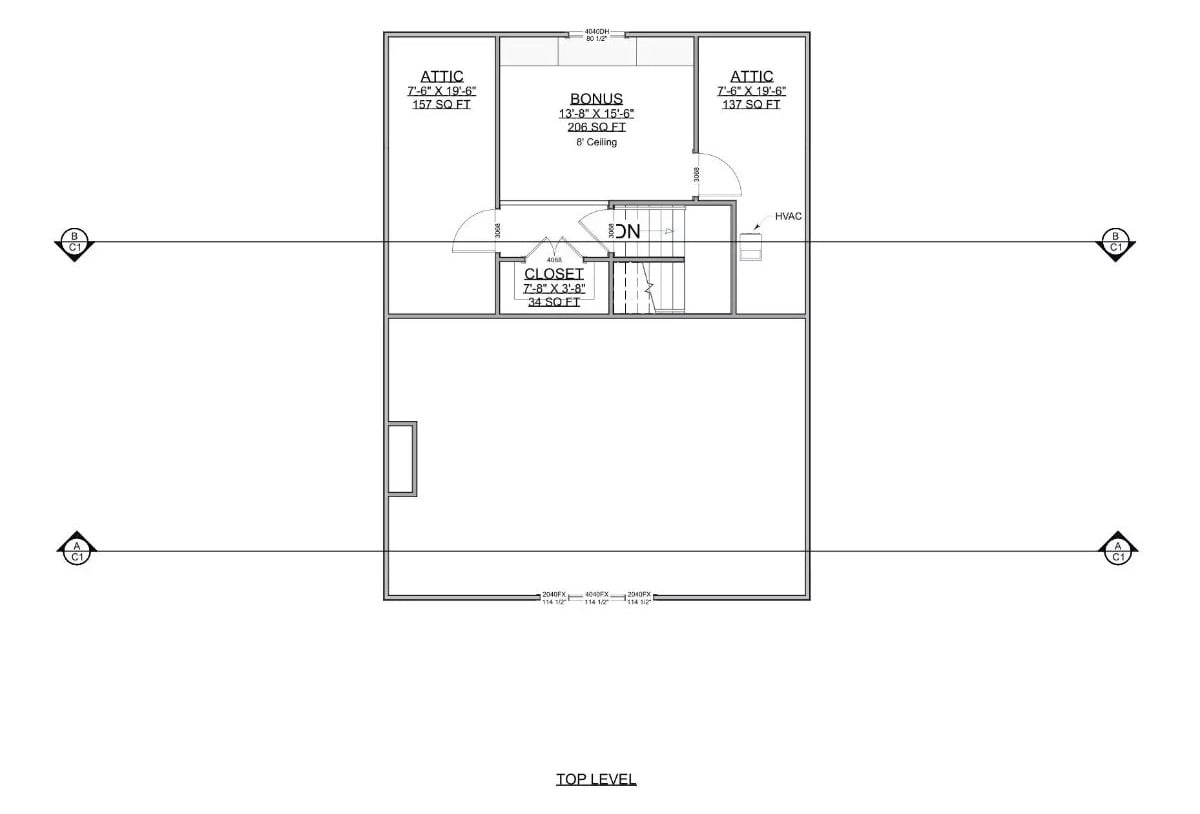 Second Level Floor Plan