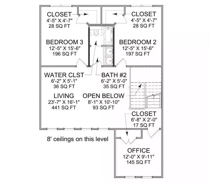 Second Level Floor Plan
