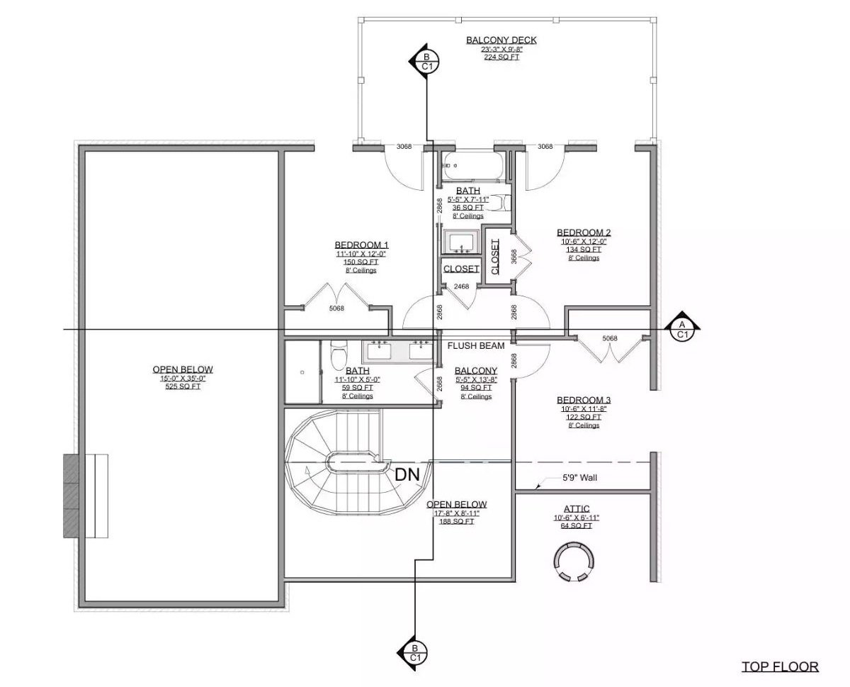 Second Level Floor Plan
