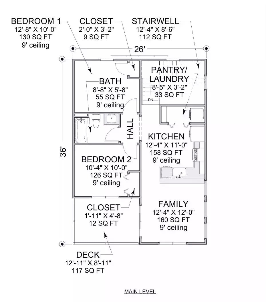 Second Level Floor Plan