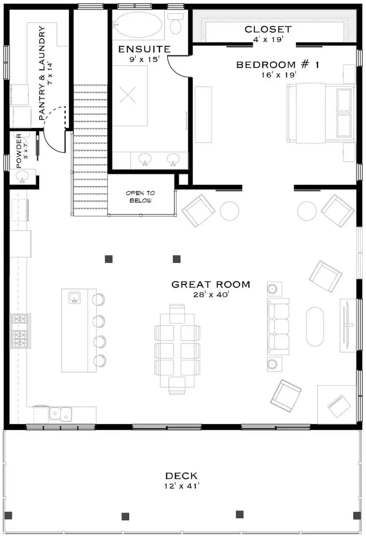 Second Level Floor Plan