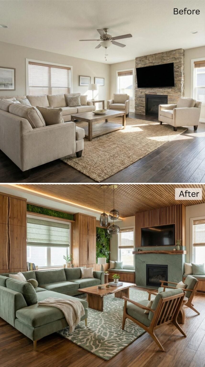 35 Before and After Living Rooms Designed Specifically for Introverts ...