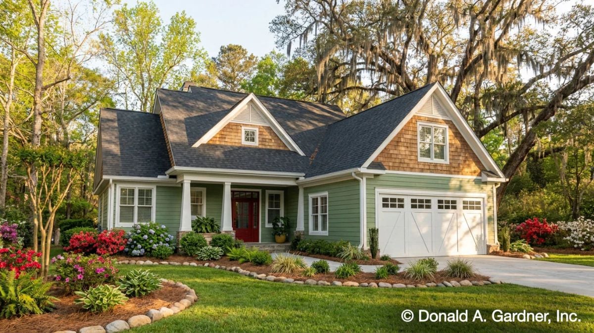 Cottage-Style 4-Bedroom The Chloe Home with Bonus Room and Covered Front Porch (Floor Plan)