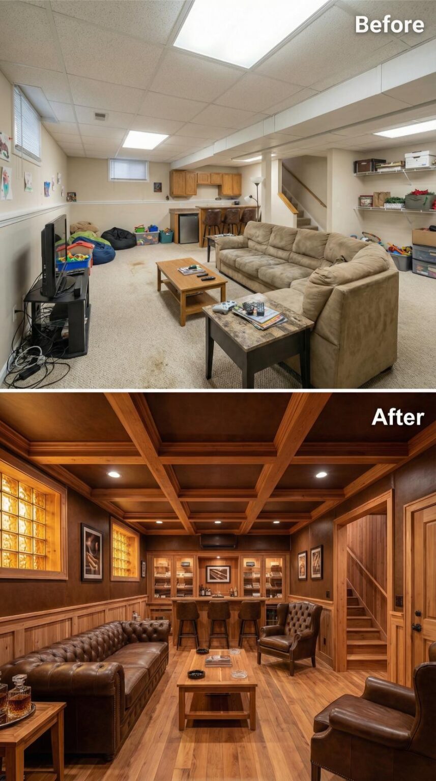 35 Before and After Basement Designs for People Who Want to Avoid Their ...