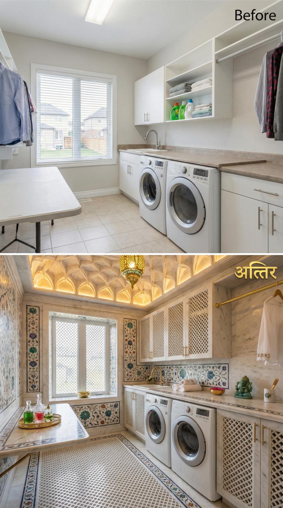 Mughal-Inspired Lattice and Floral Inlay Displace Sterile White Utility