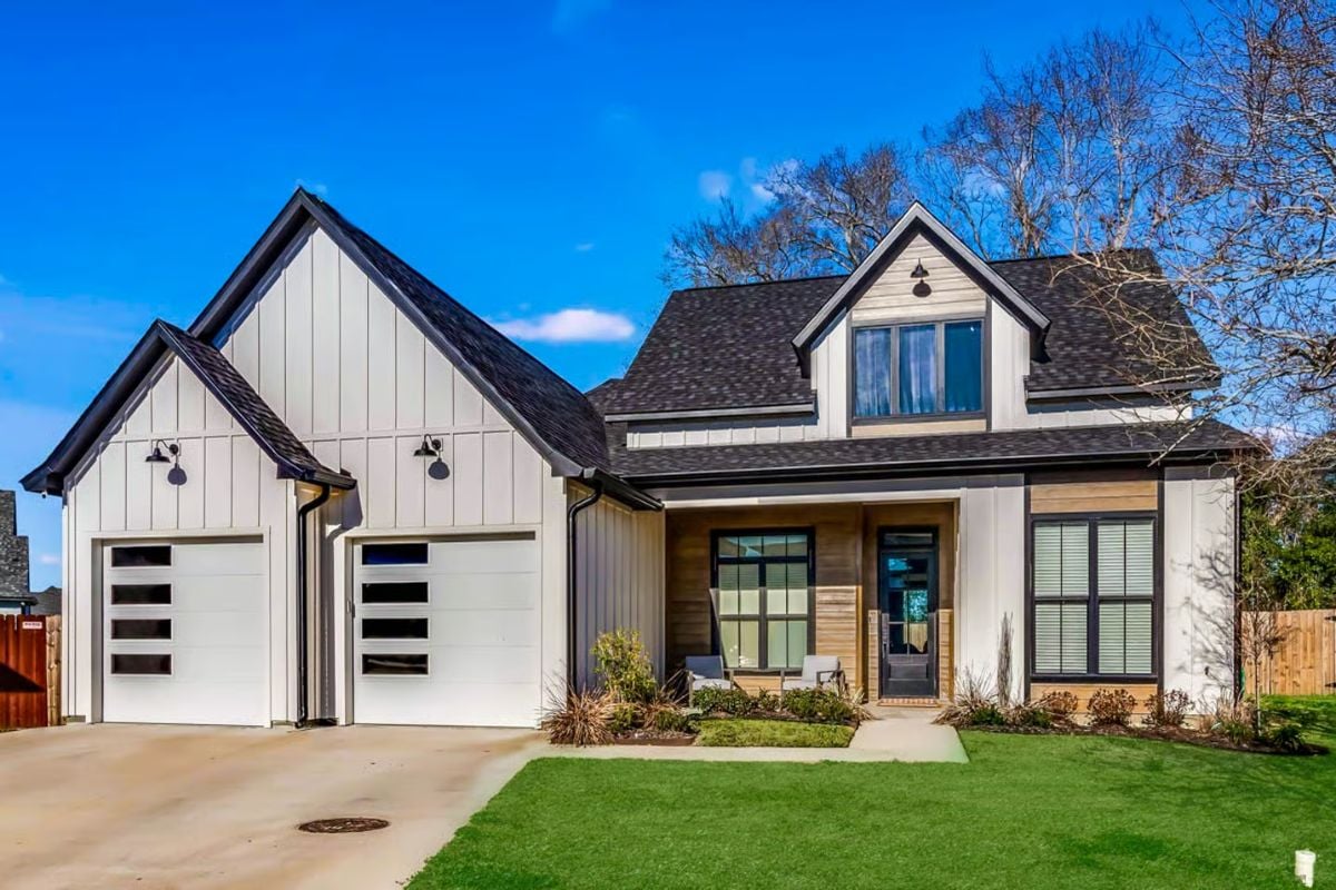 Acadian-Style 4-Bedroom Home with Open Living Space and Covered Patio (Floor Plan)