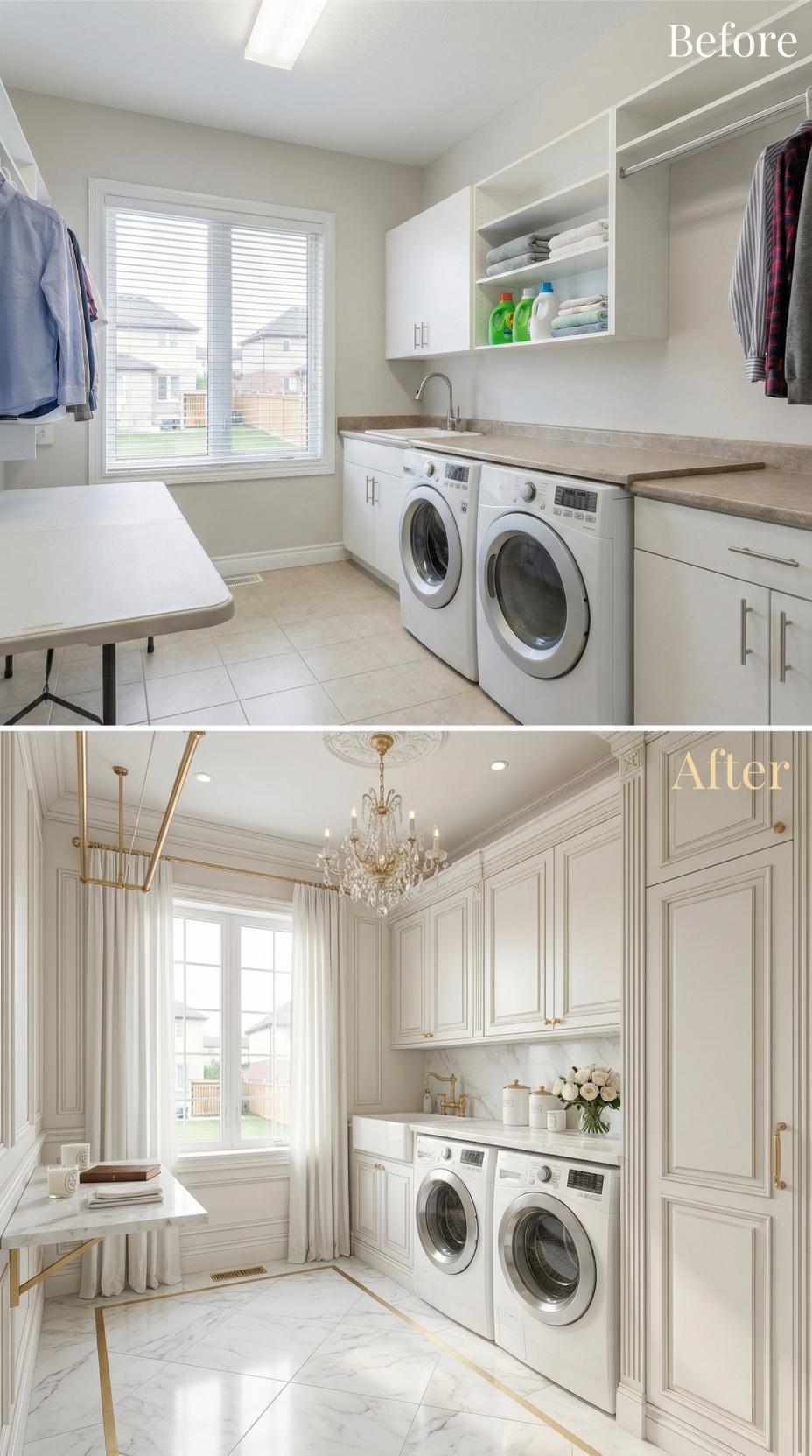 Crystal Chandelier Crowned Elegance Over Utilitarian Basics