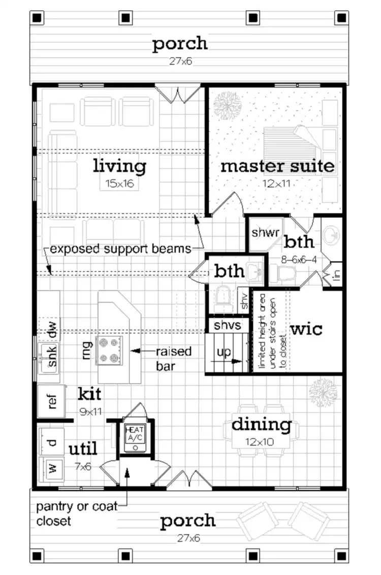 Floor Plan: The Master Suite Sits Off the Living Room So You Never Walk Past the Kids