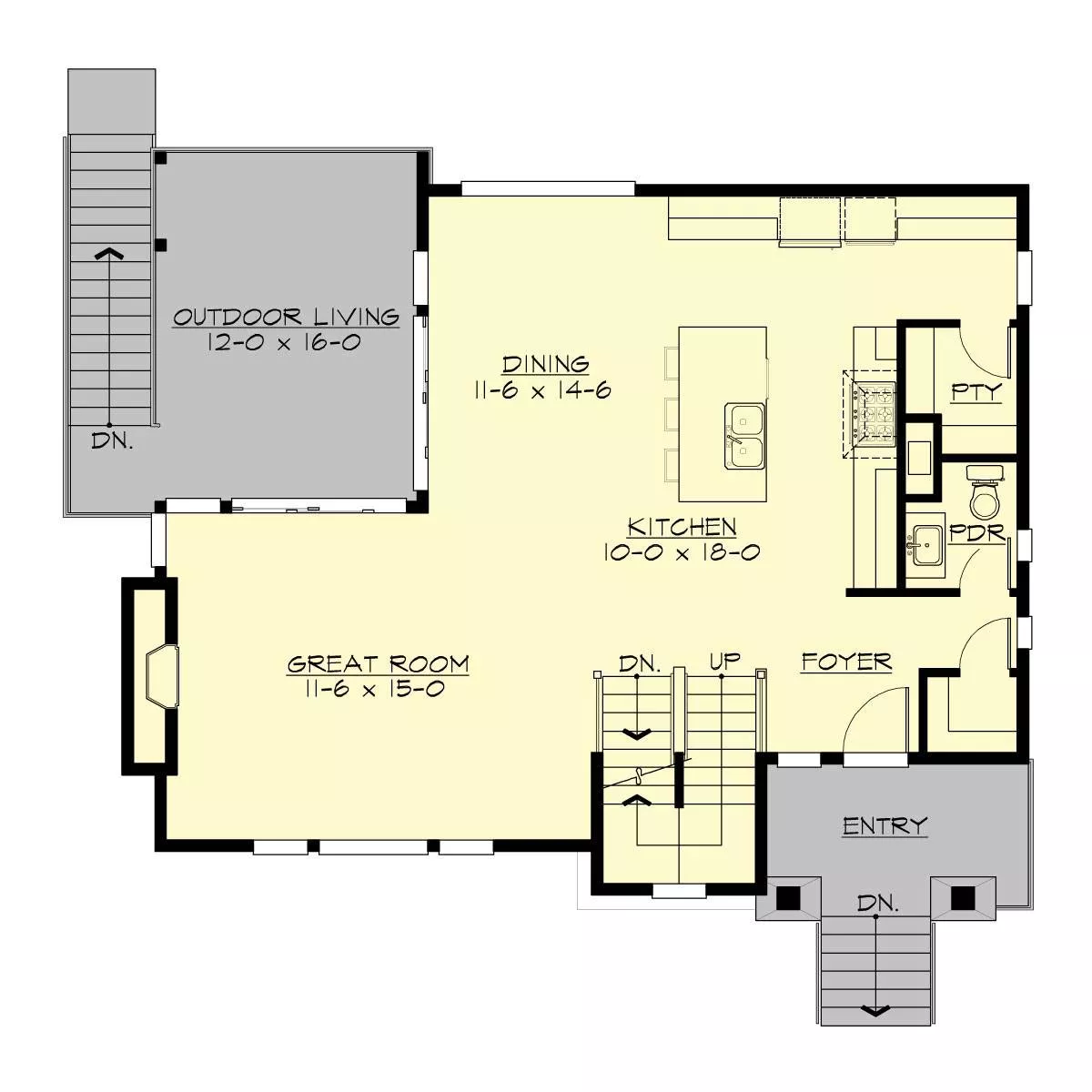 Floor Plan: The Main Level Puts Outdoor Living Right Off the Great Room