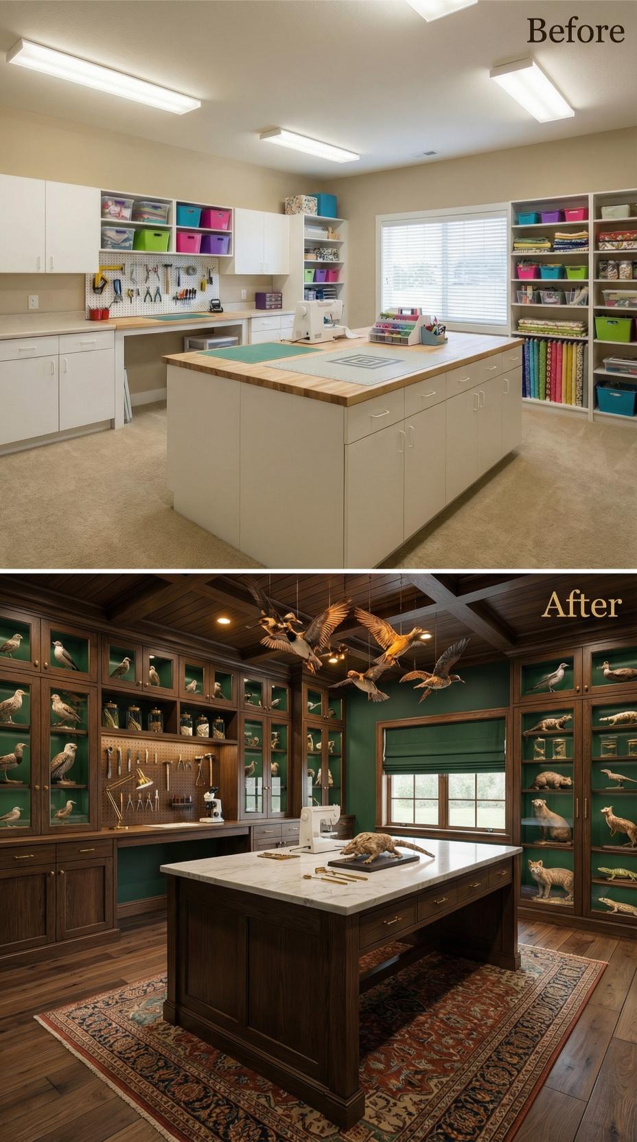 Pegboard Craft Station Replaced by Natural History Museum Display