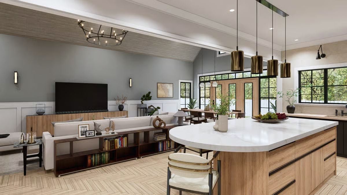 Family Room and Kitchen