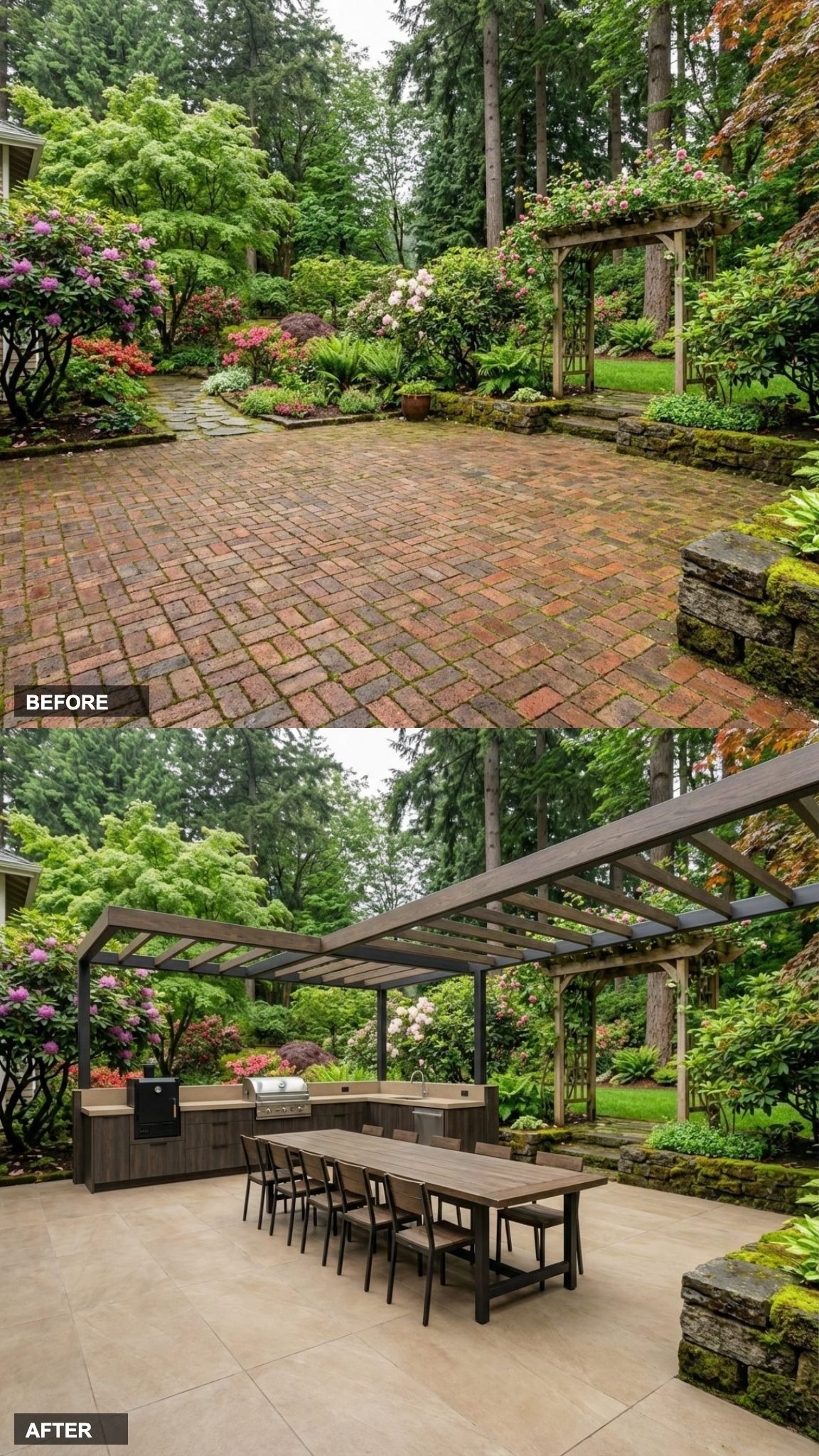 Smoked Oak and Dekton: A Material Combination Built for People Who Actually Use Their Outdoor Kitchen