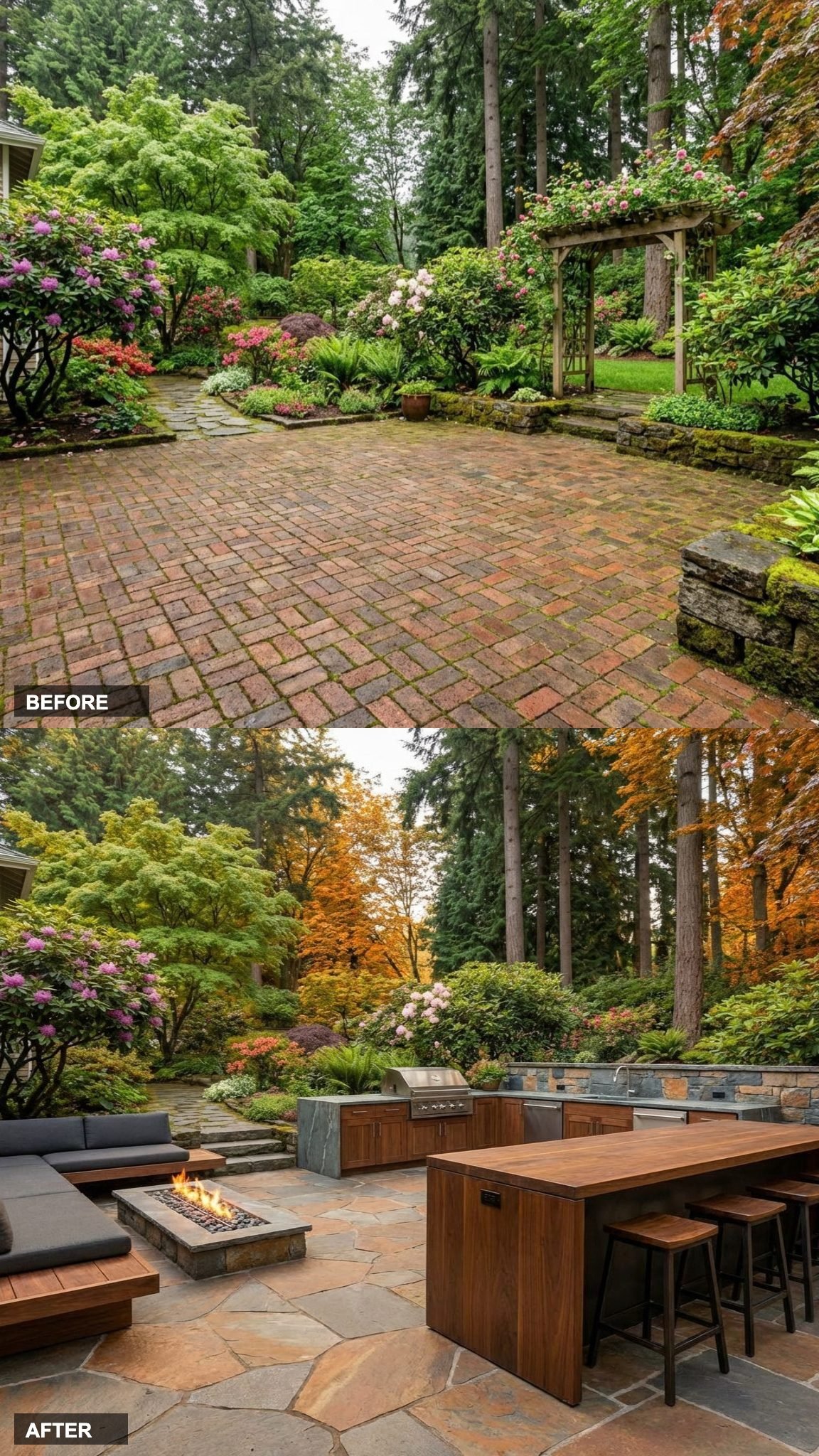 Pacific Walnut and Schist Stone Create a Lounge That Feels Rooted in the Geology of the Region